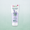 bi good Volumen Shampoo Tube als Symbol für vegane, zertifizierte Naturkosmetik-Haarpflegeprodukte